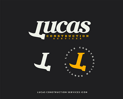 Lucas Construction V2 brand branding graphic design illustration logo mark vector