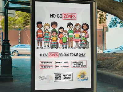 MBTTT "No Go Zones" Poster book cover branding childrens book coloring book design graphic design illustration logo logo design poster social media