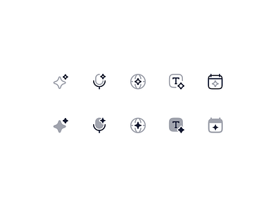 AI two-tone and bulk icons ✨ ai content generator ai mic ai scheduling ai web browsing artificial intelligence new icons