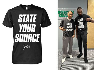 State Your Source Shirt design illustration