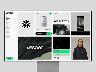 Vesper Air Technology advertising branding graphic design product ui