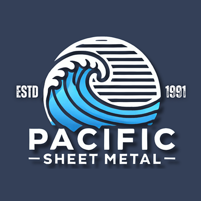 Pacific Sheet Metal - Hawaii Logo Design branding design graphic design illustration logo logo design