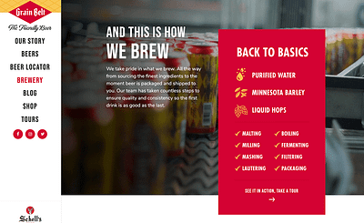 Grain Belt Website interaction design web design wordpress