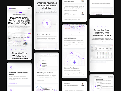 Salezify -Sales & Stock Management bento crm management purple responsive saas sales ui ux website white