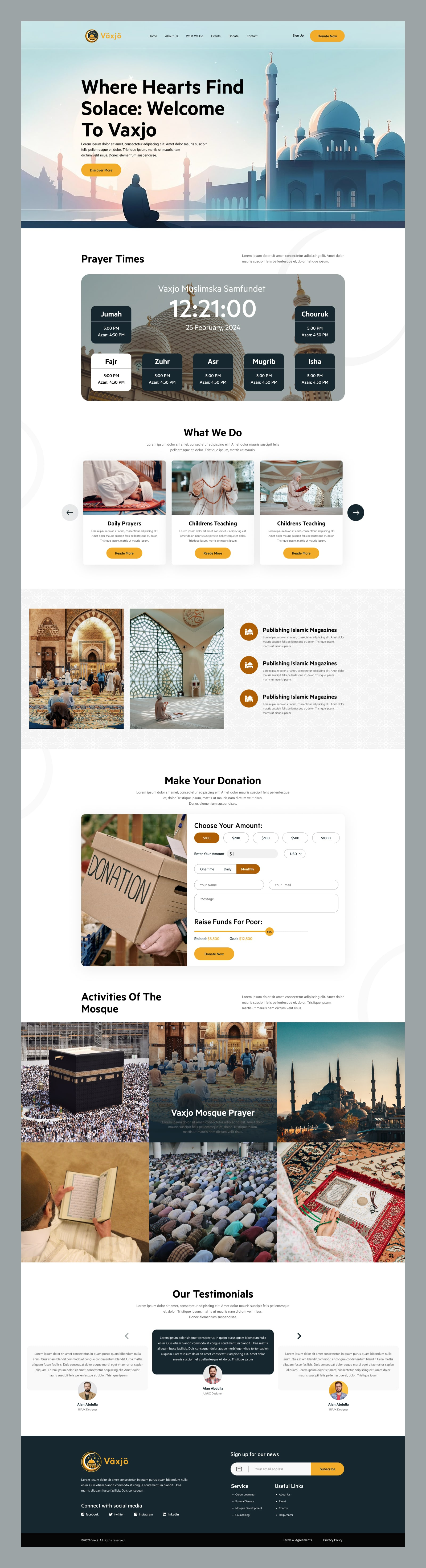 Islamic Center Muslim Community & Masjid Website by Tariqul islam on ...