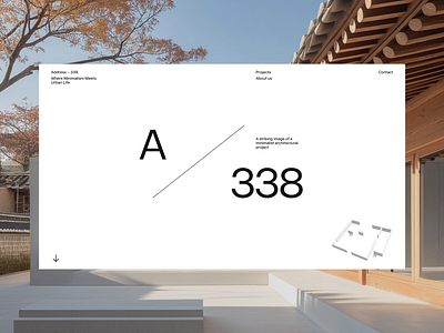 A-338 Concept Website for Architecture Agency 3d adobe architecture blender brutalism creative design figma inspiration japan layout typography ui uiux website