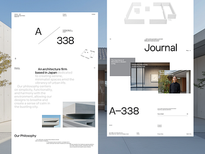 A-338 Concept Website for Architecture Agency 3d adobe architecture blender brutalism creative design direction figma inspiration layout typography ui uiux visual website