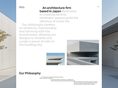 A-338 Concept Website for Architecture Agency 3d adobe architecture blender brutalism creative design direction figma inspiration layout typography ui uiux visual website