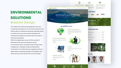 Environmental Solutions UI/UX graphic design logo ui ux