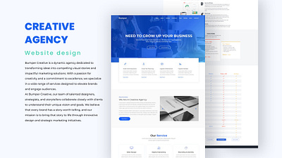 Creative Agency Landing page vector