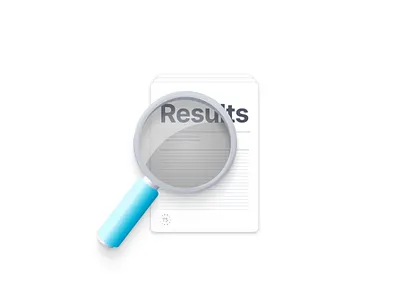 Search results illustration magnifying glass search ui