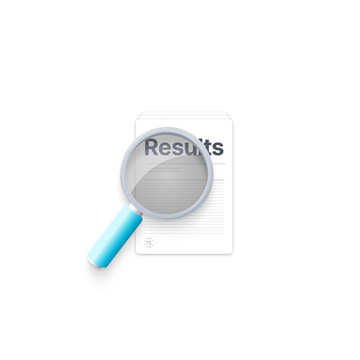 Search results illustration magnifying glass search ui