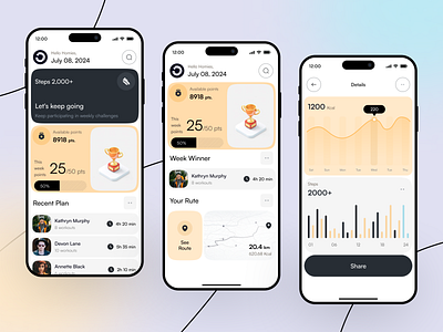 FitPulse - Fitness App calorie statistics cardio concept design exersise fitness fitness tracker gym health care health overview homieslab mobile app product design saas sport startup tracker training workout yoga