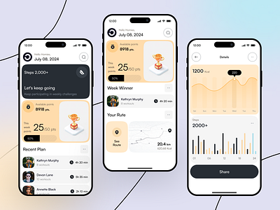 FitPulse - Fitness App calorie statistics cardio concept design exersise fitness fitness tracker gym health care health overview homieslab mobile app product design saas sport startup tracker training workout yoga