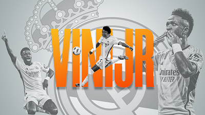 Football poster Vini Jr 3d animation branding football football poster graphic design logo motion graphics poster real madrid realmadrid ui vini jr vinicius vinicius jr vinijr