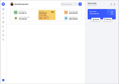 Crypto Dashboard UI design ui