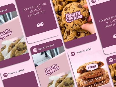 Hearty Cookies bakery bakery brand biscuit brand design brand identity branding cookie cookie brand creative logo custom logo design fun graphic design insta post logo logo design modern logo playful typography yummy