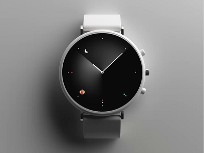 Simple watch face design by Milkinside alarm arrow black calendar clock dark date dots face light meeting minimal oppo os simple transition ui watch watchface white