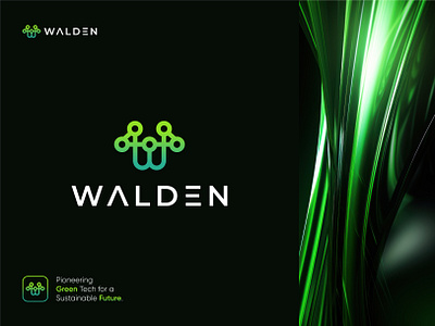 Walden™ branding connection connectivity logo data data analytics graphic design green tech innovation letter w logo logodesigner moder w logo technology logo w logo w tech logo walden walden tech