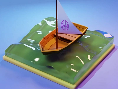 Isometric 3D Boat Design 3d 3d animation 3d design 3d environment 3d modeling 3d nature 3d water after effects animation blender blender render cc environment designl isometric isometric design lowpoly motion graphics product animation unreal engine