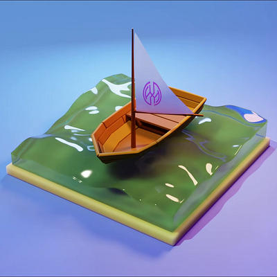 Isometric 3D Boat Design 3d 3d animation 3d design 3d environment 3d modeling 3d nature 3d water after effects animation blender blender render cc environment designl isometric isometric design lowpoly motion graphics product animation unreal engine