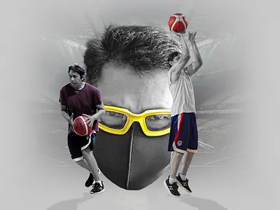 Me.. (self potrait) artist banner basketball basketball player graphic design illustration logo mascot player poster thumbnail