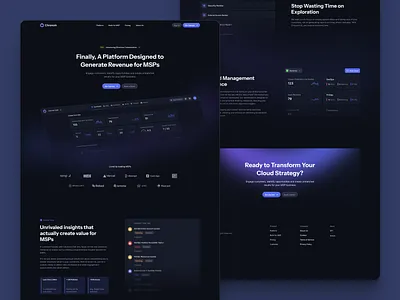 Chronom Landing activity alerts chart errors insight landing msp revenue website