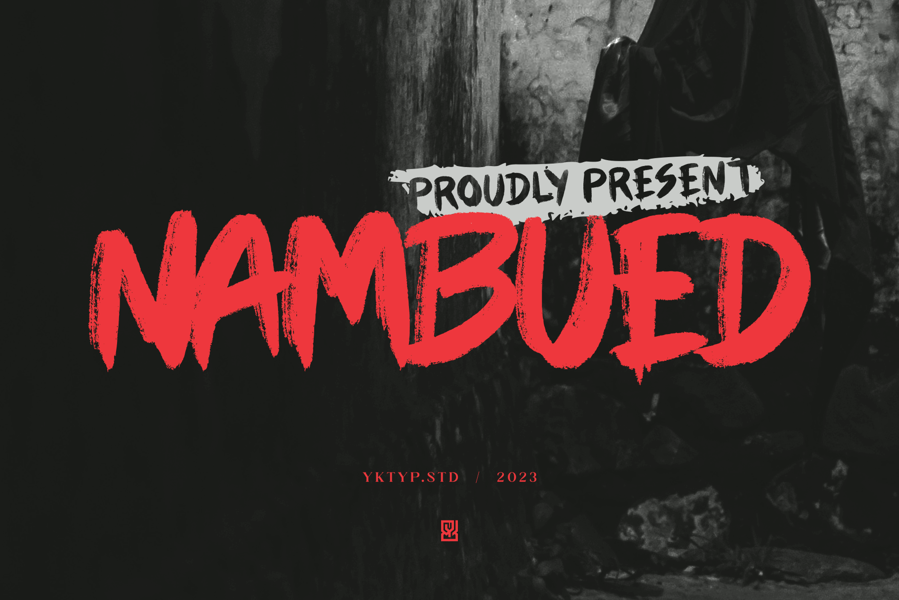 Nambued Font bold font branding brush font creepy font handwritten headline horror font pamphlet posters raw style spooky font