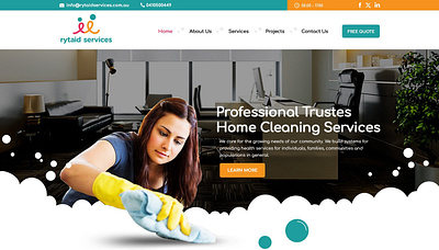 Home Cleaning Services design graphic design ui website