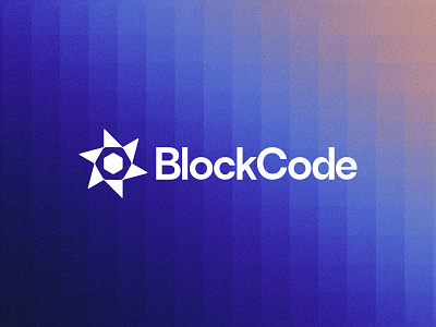 BlockCode - Blockchain logo design abstract block chain blockchain blockcode logo branding chain crypto crypto currency cube gradient hex logo minimal simple simple logo