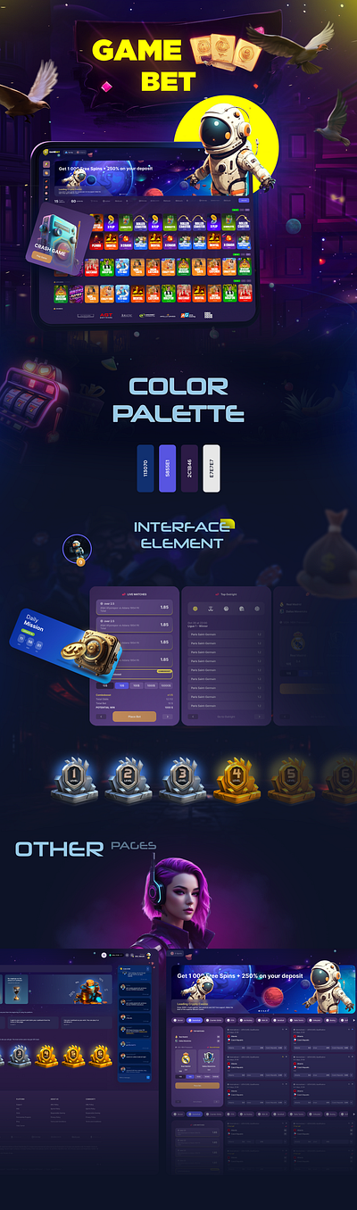 KiKA BET - Casino & Betting betting casino casino online gambling game game bet game interface game platform juicyart kika bet poker slots sport betting uiux web design