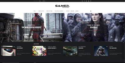 Concept: Gaming Blog & Magazine WordPress Theme (2016) – Never R app branding design graphic design illustration logo ui ux web