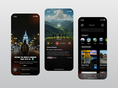 Travel - Mobile App adventure app design mobile ui tour tourism tourist travel travel agency travel app trip ui ux vacation