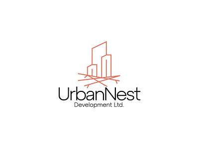 UrbanNest Logo Design. line art logo logo design minimalist logo nest logo real estate urban logo