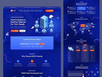 Web Hosting - Landing Page Website domain domain registration graphic design hosting hosting management hosting provider landing page secure hosting server server hosting uiux web design web hosting website wordpress hosting