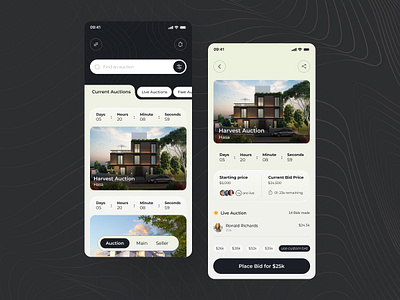 Real Estate Auction App app aucation branding buldings property real estate real estate auction app residency ui ux