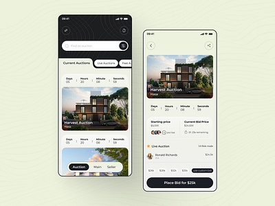 Real Estate Auction App app aucation branding buldings property real estate real estate auction app residency ui ux