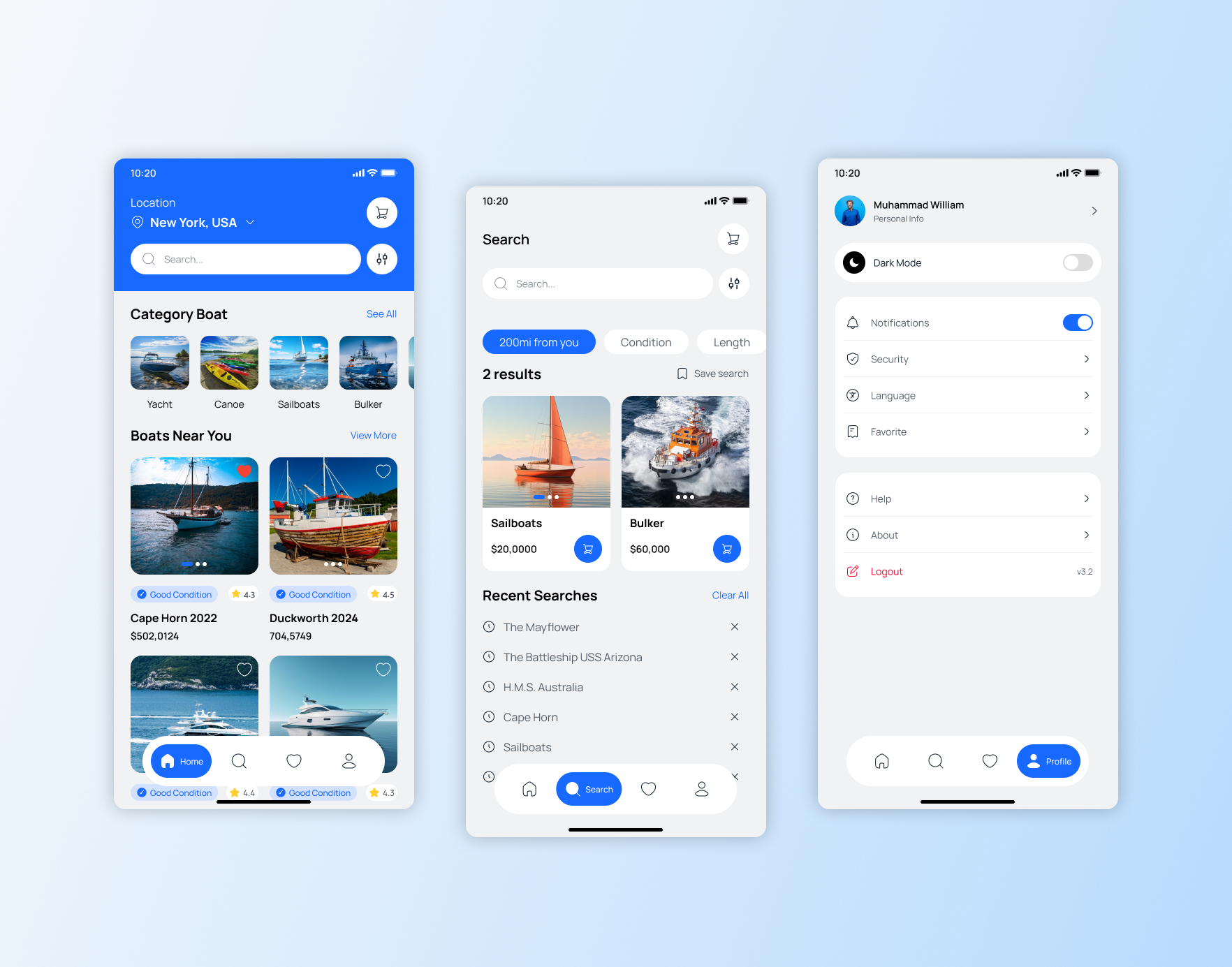 Boat Trader Mobile App app boat design mobile app ship speedboat ui