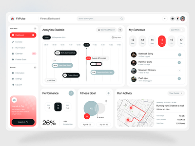 Fitness Management Dashboard UI Design activity insights ai powered fitness community challenges data driven fitness fitness metrics dashboard gamified fitness goal oriented training health analytics holistic health management personalized workouts progress monitoring real time tracking smart fitness virtual coaching wearable integration