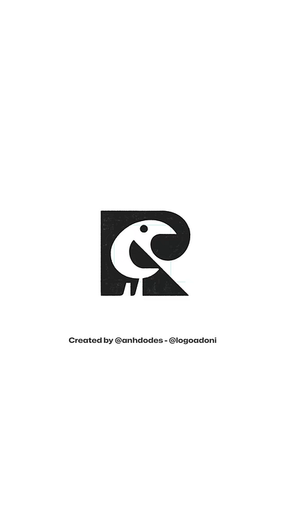 Letter R Raven ready-made logo for sale 3d anhdodes animation branding design graphic design illustration logo logo design logo designer logodesign minimalist logo minimalist logo design motion graphics ui