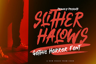 Slither Halows – Gothic Horror Font blood brush creepy dark font gothic halloween handwritten horror movie new october old pumpkin retro scare script textured typeface vintage