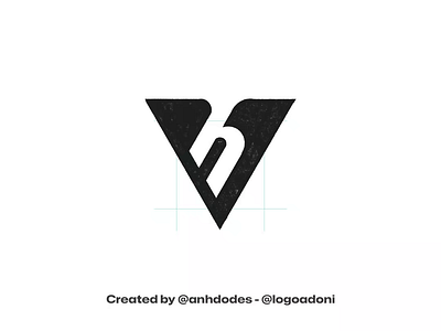 VH HV monogram ready-made logo for sale 3d anhdodes animation branding design graphic design illustration logo logo design logo designer logodesign minimalist logo minimalist logo design motion graphics ui