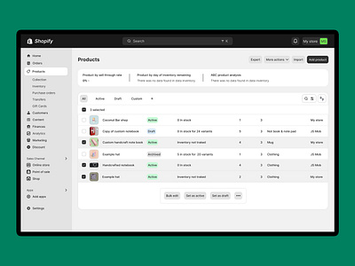 Shopify Dashboard Products list dashboard dashboard design design mobile ui mobile uiux saas saas product shopify ui ux web web ui