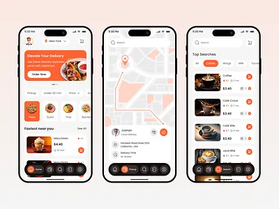 Food delivery - Mobile app app design cooking food food app food app design food delivery app food delivery service mobile app mobile app design mobile ux online food order app order restaurant app ui ui design ui ux