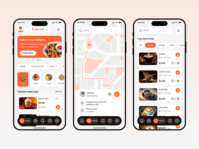 Food delivery - Mobile app app design cooking food food app food app design food delivery app food delivery service mobile app mobile app design mobile ux online food order app order restaurant app ui ui design ui ux