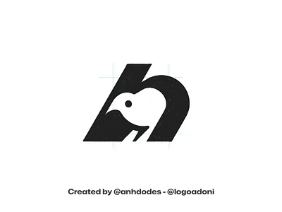 Letter H kiwi bird ready-made logo for sale 3d anhdodes animation branding design graphic design illustration logo logo design logo designer logodesign minimalist logo minimalist logo design motion graphics ui