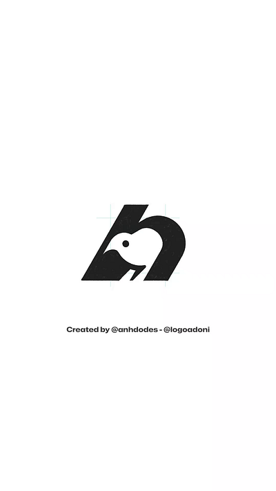 Letter H kiwi bird ready-made logo for sale 3d anhdodes animation branding design graphic design illustration logo logo design logo designer logodesign minimalist logo minimalist logo design motion graphics ui