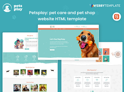 🐾Petsplay: Pet Care And Pet Shop Website HTML Template🐾 animal website ui dog website ui landing page online pet shop pet adoption website design pet app pet care website pet ecommerce pet product pet service website pet shop website design pet store pet store website pet website pet website design pet website landing page pet website ui pet website uiux design petshop web design