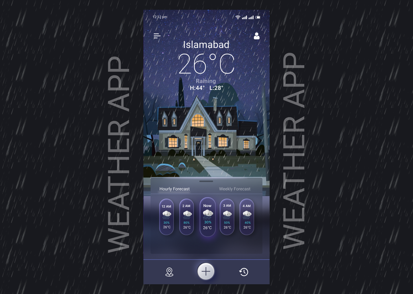 WEATHER APP UI DESIGN by Arzoo Niaz on Dribbble