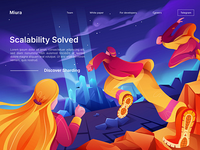 Heroic Illustration Inspired by Studio Vor 2d animation background design branding colorful illustration concept art heroic illustration illustrator modern motion graphics team spinx travle illustration ui ui design ux vector vector illustration visual artist whimsical illustration